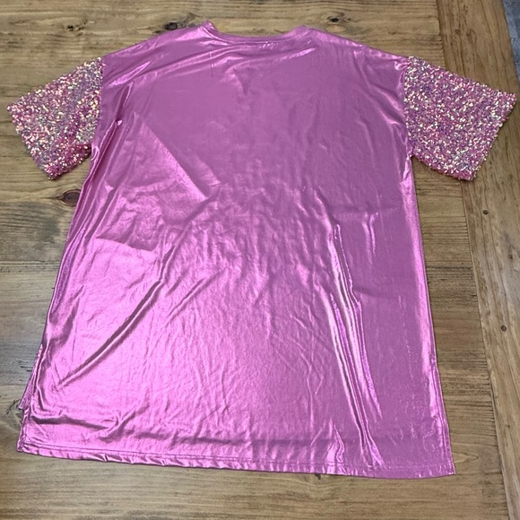 NWT Fantastic Fawn Birthday Princess Pink Sequin It My Birthday Foil Dress - Picture 8 of 8
